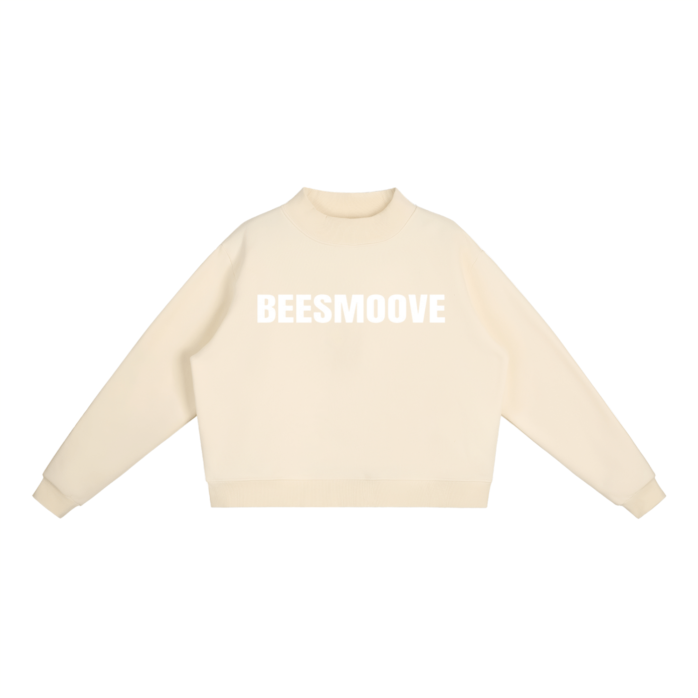 BEESMOOVE Essential Fleece Mock - Neck Crew Sweatshirt - Beesmoove