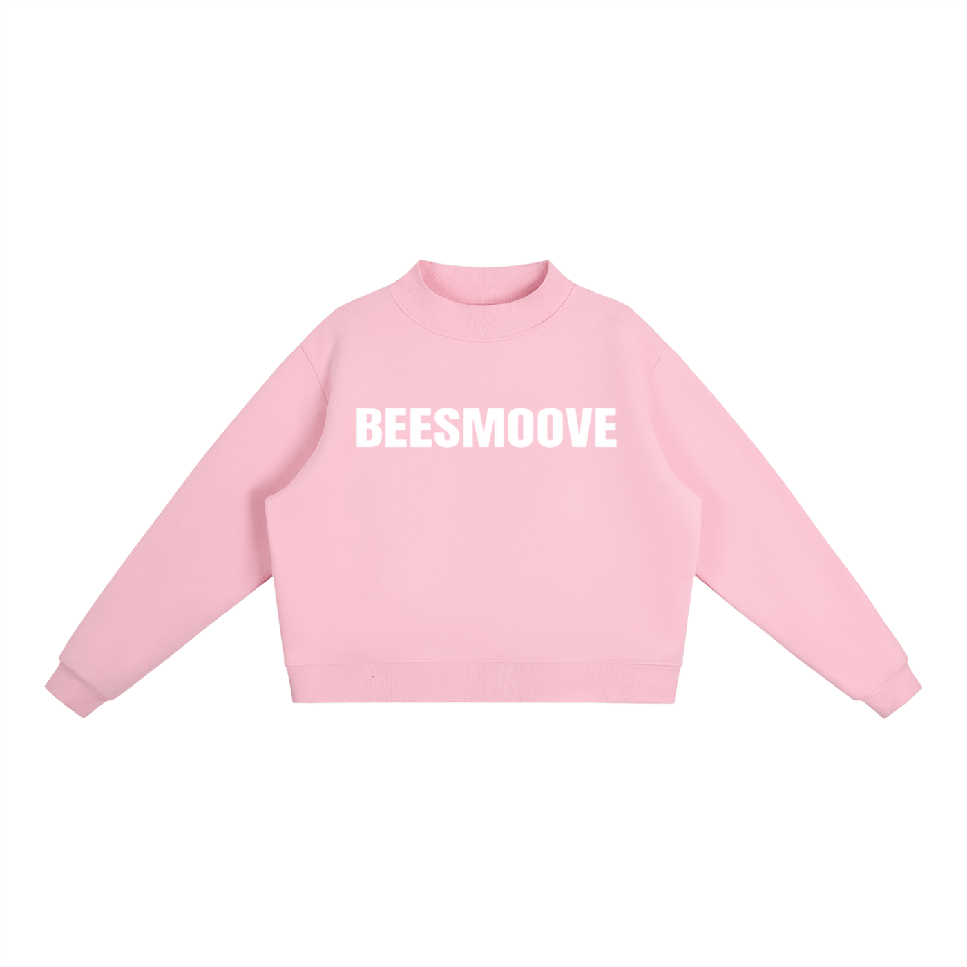 BEESMOOVE Essential Fleece Mock - Neck Crew Sweatshirt - Beesmoove