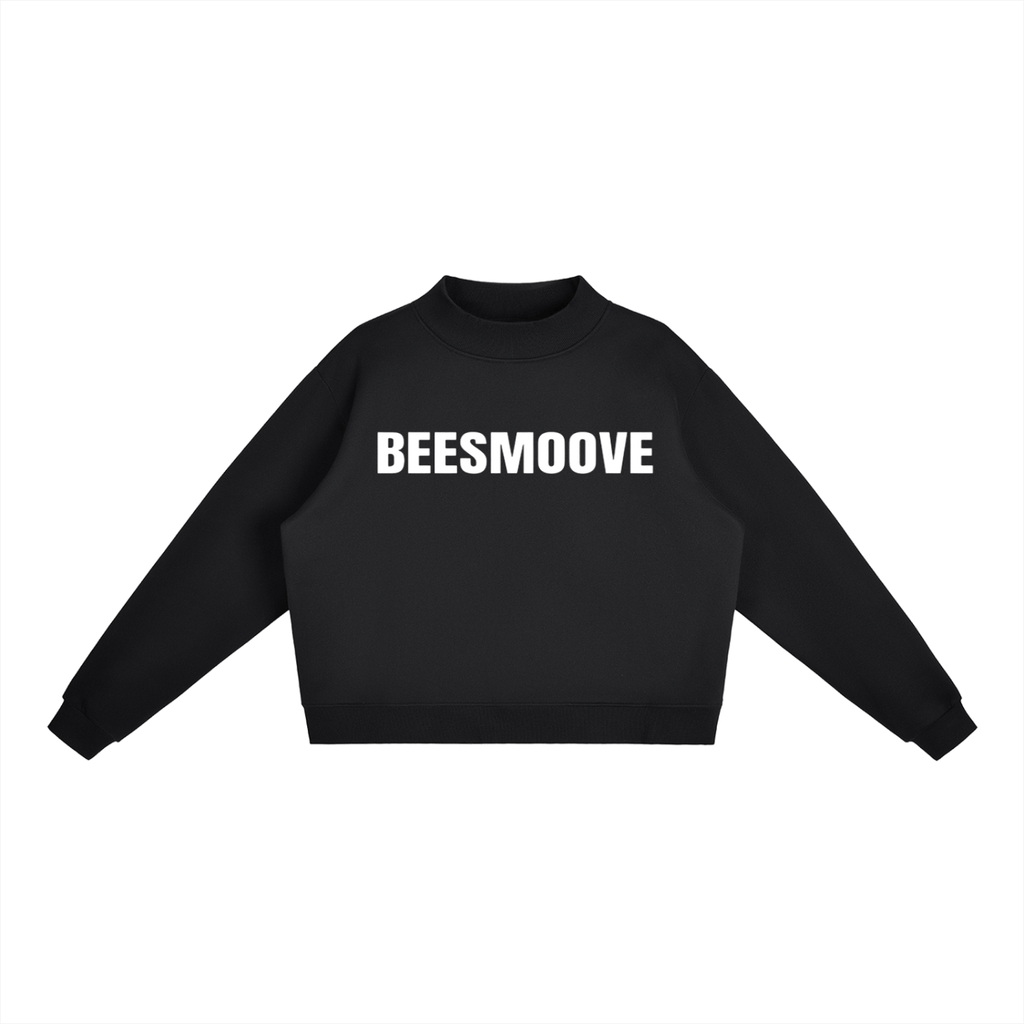 BEESMOOVE Essential Fleece Mock - Neck Crew Sweatshirt - Beesmoove