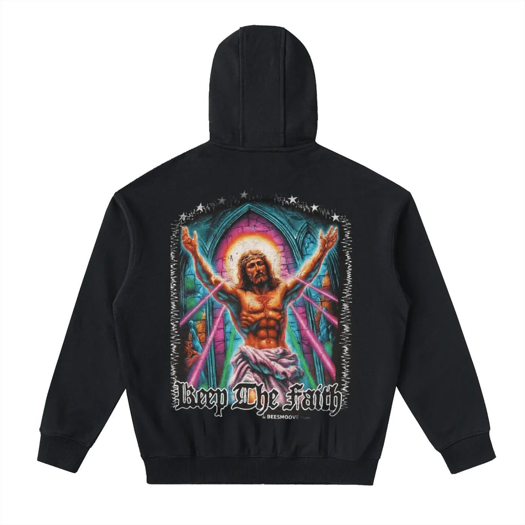 BEESMOOVE Eternal Glow Drop - Shoulder Zip Up Hoodie - Beesmoove