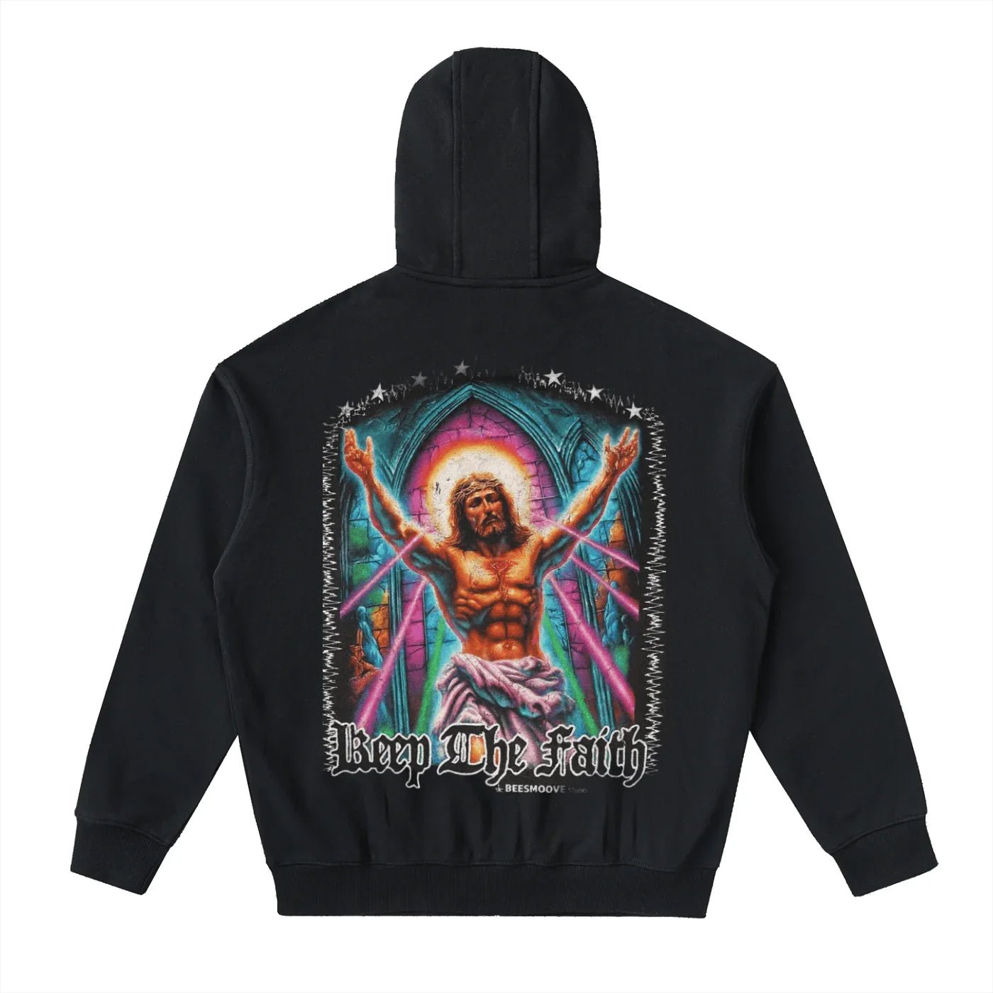 BEESMOOVE Eternal Glow Drop - Shoulder Zip Up Hoodie - Beesmoove