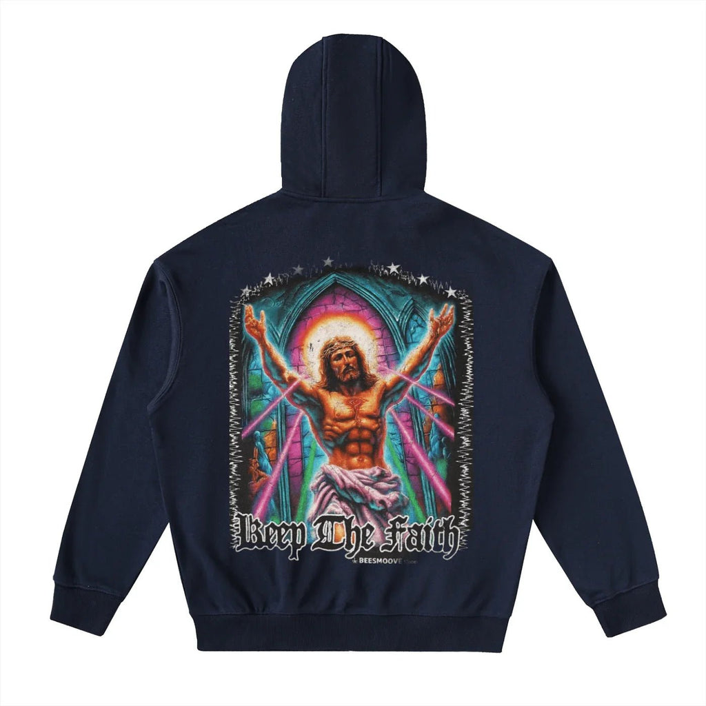 BEESMOOVE Eternal Glow Drop - Shoulder Zip Up Hoodie - Beesmoove