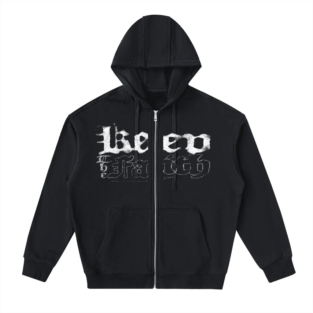 BEESMOOVE Eternal Glow Drop - Shoulder Zip Up Hoodie - Beesmoove