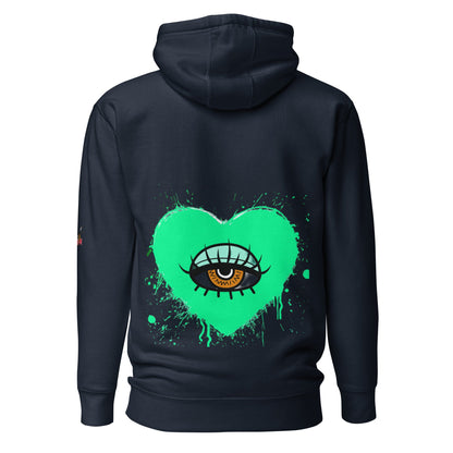 Beesmoove eye catcher green Unisex Hoodie - Beesmoove