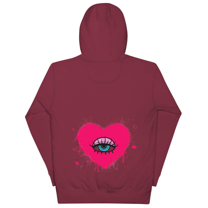 Beesmoove eye catcher pink Unisex Hoodie - Beesmoove