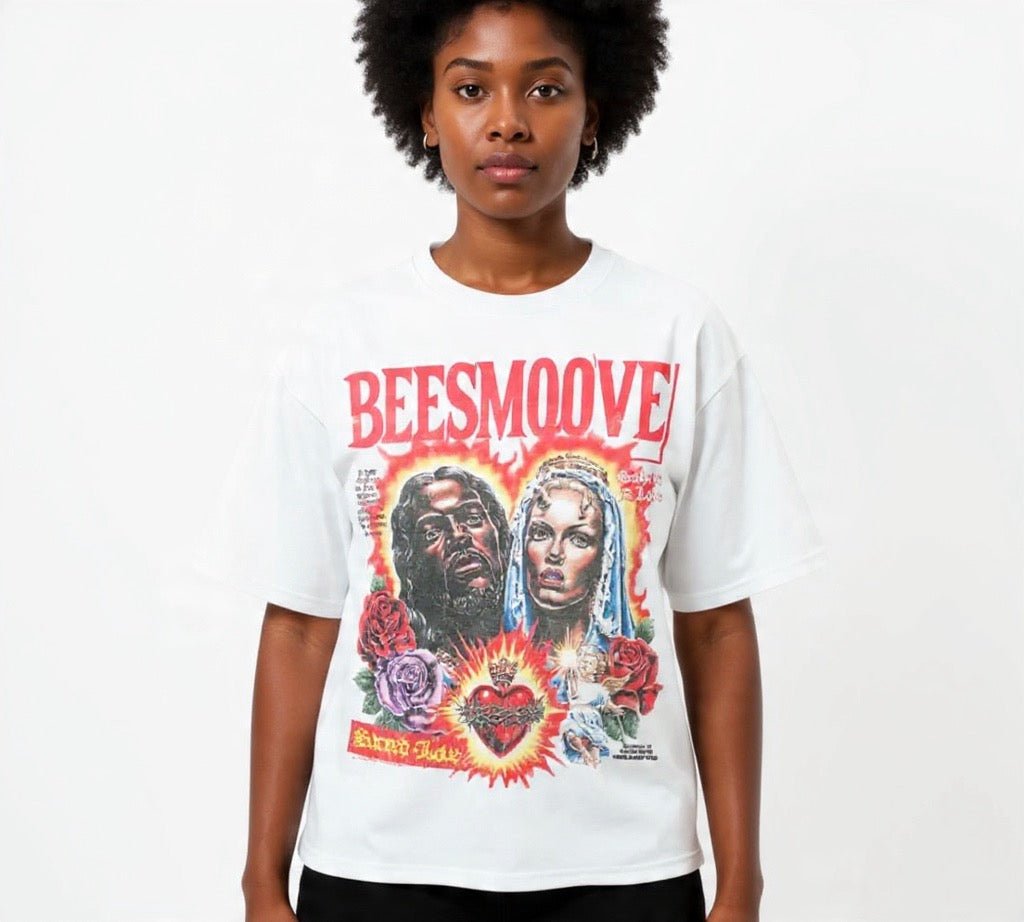 BEESMOOVE Faith Over Fame Loose Drop Shoulder T-Shirt - Beesmoove