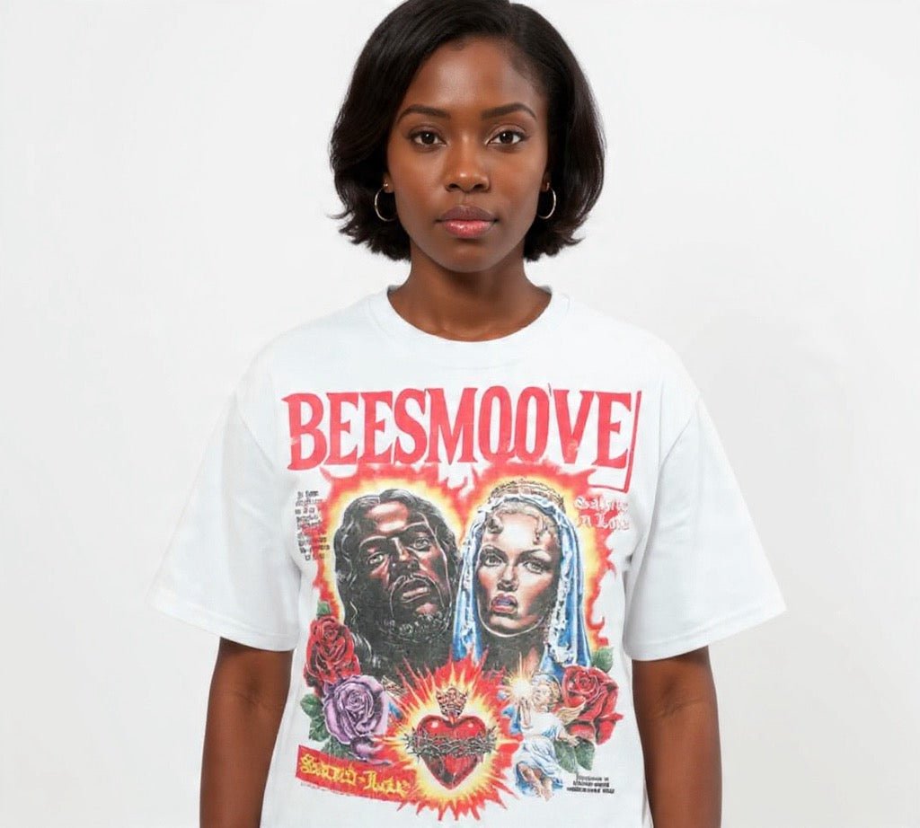 BEESMOOVE Faith Over Fame Loose Drop Shoulder T-Shirt - Beesmoove