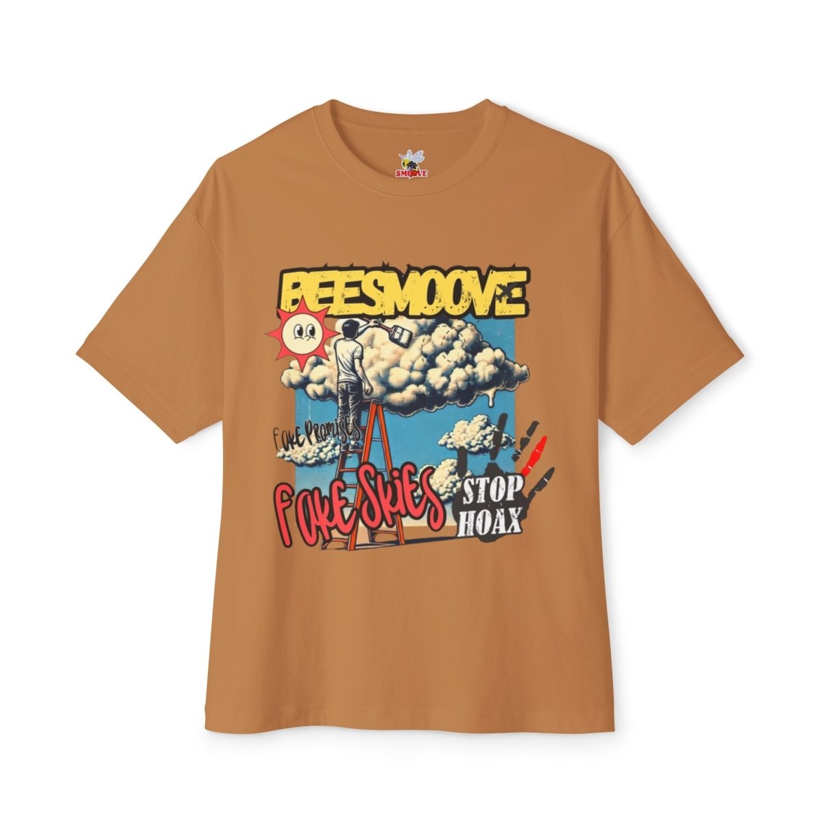 Beesmoove fake skies Unisex Oversized Boxy Tee - Beesmoove