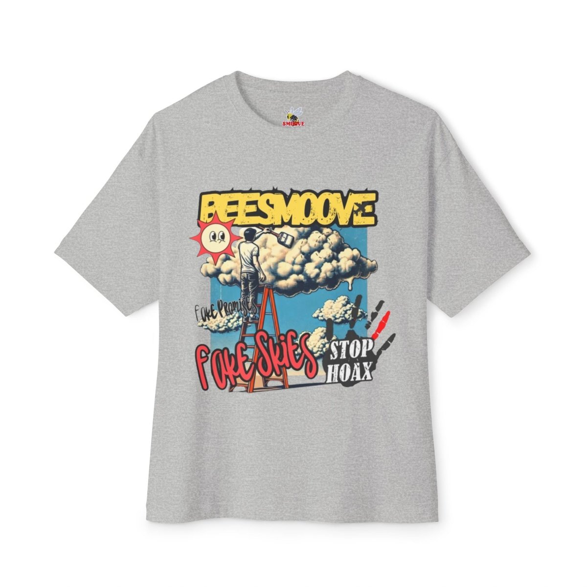 Beesmoove fake skies Unisex Oversized Boxy Tee - Beesmoove