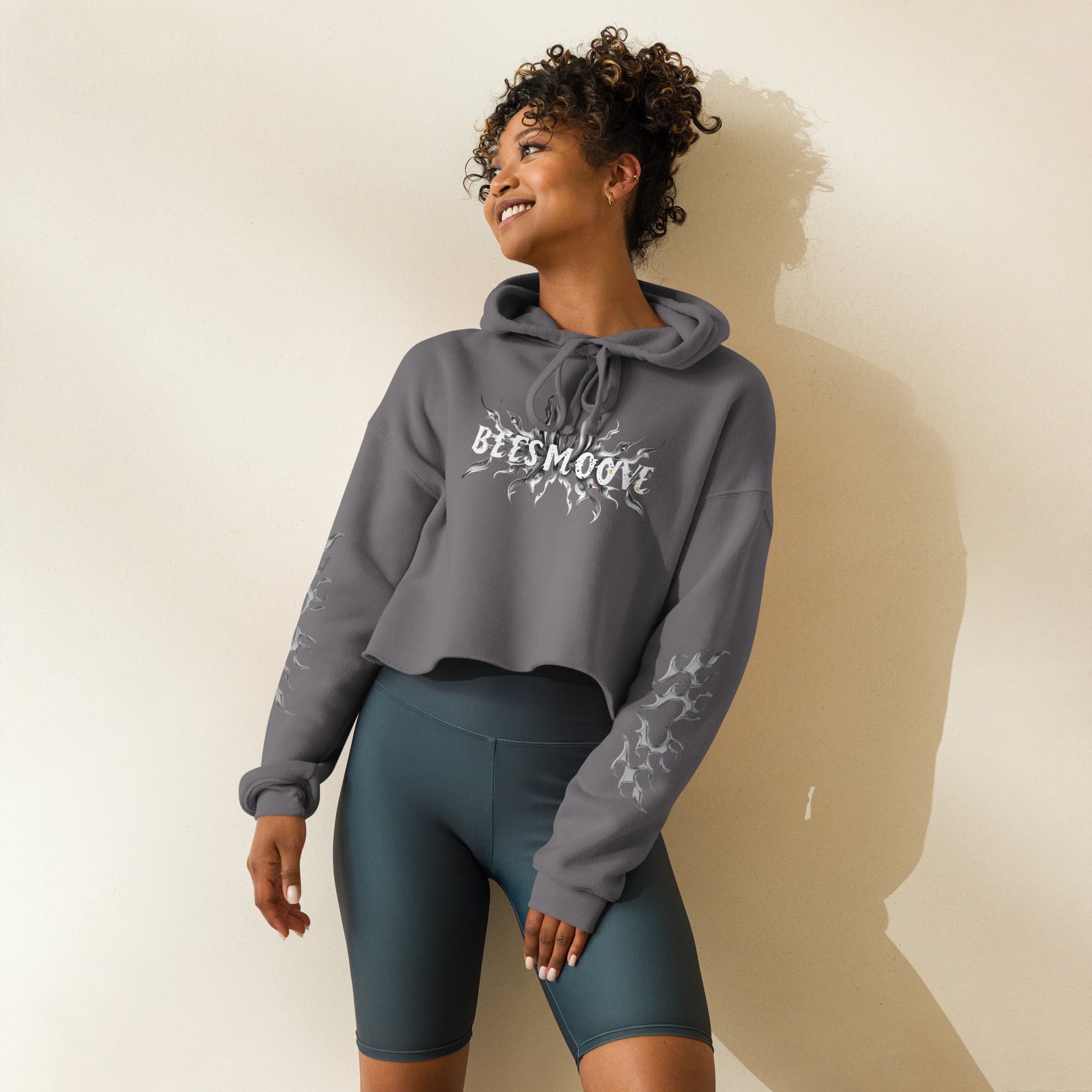 Beesmoove flame Crop Hoodie - Beesmoove