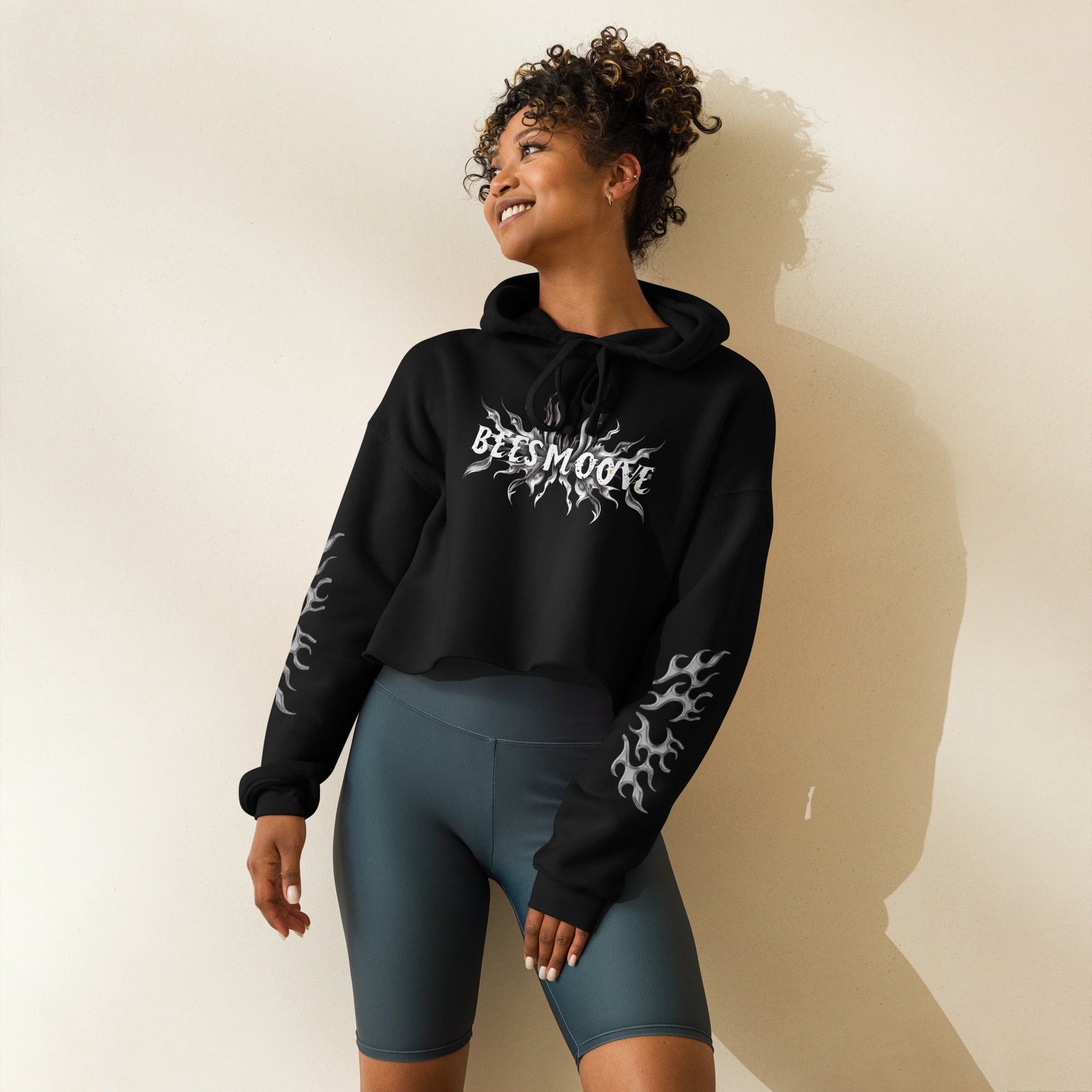 Beesmoove flame Crop Hoodie - Beesmoove