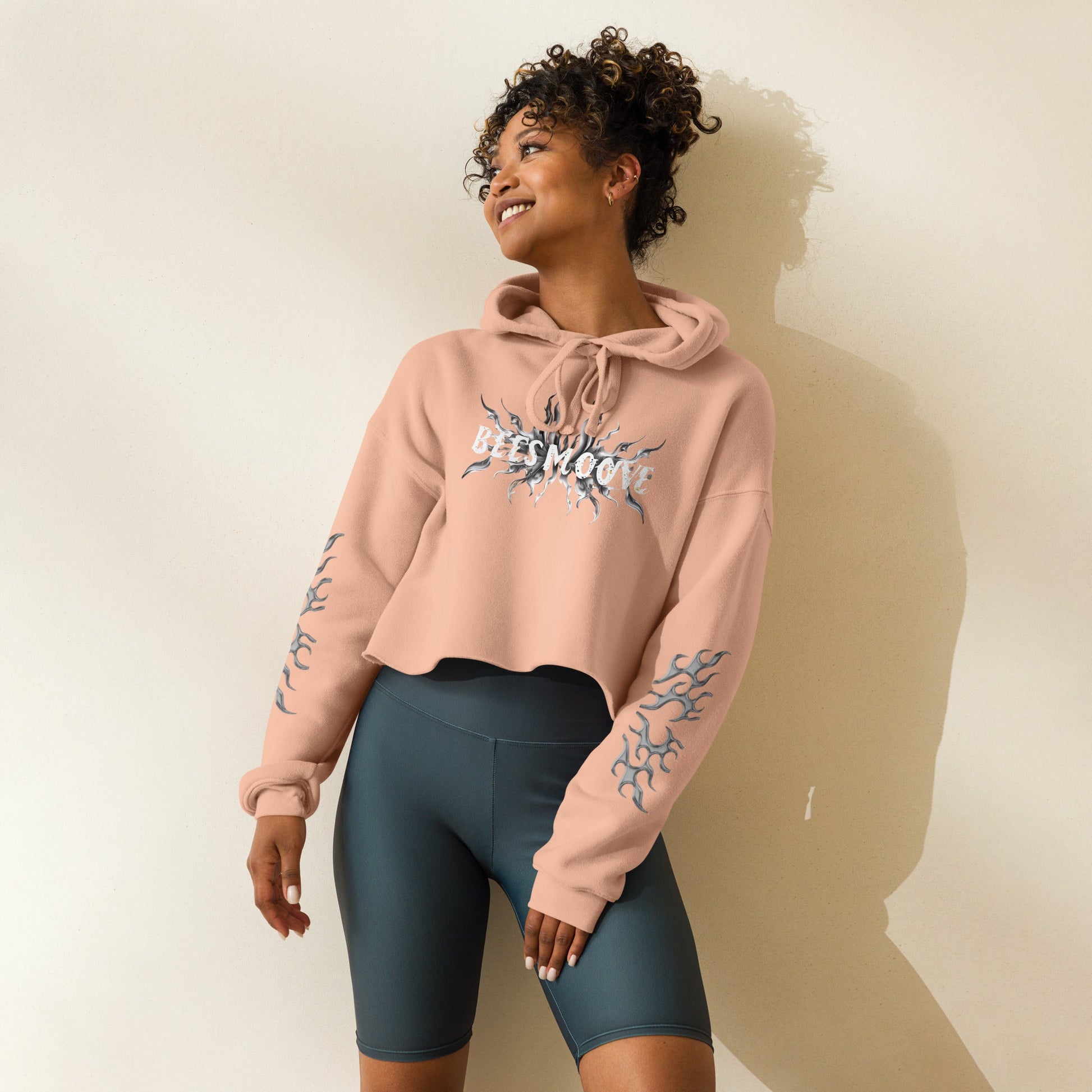 Beesmoove flame Crop Hoodie - Beesmoove