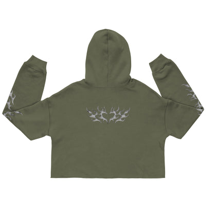 Beesmoove flame Crop Hoodie - Beesmoove