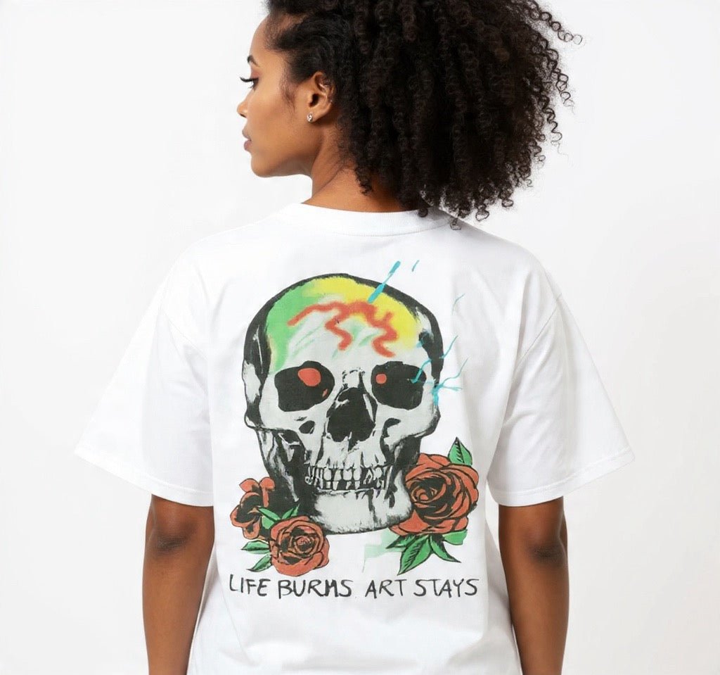 BEESMOOVE Flame Runner Loose Drop Shoulder T-Shirt - Beesmoove