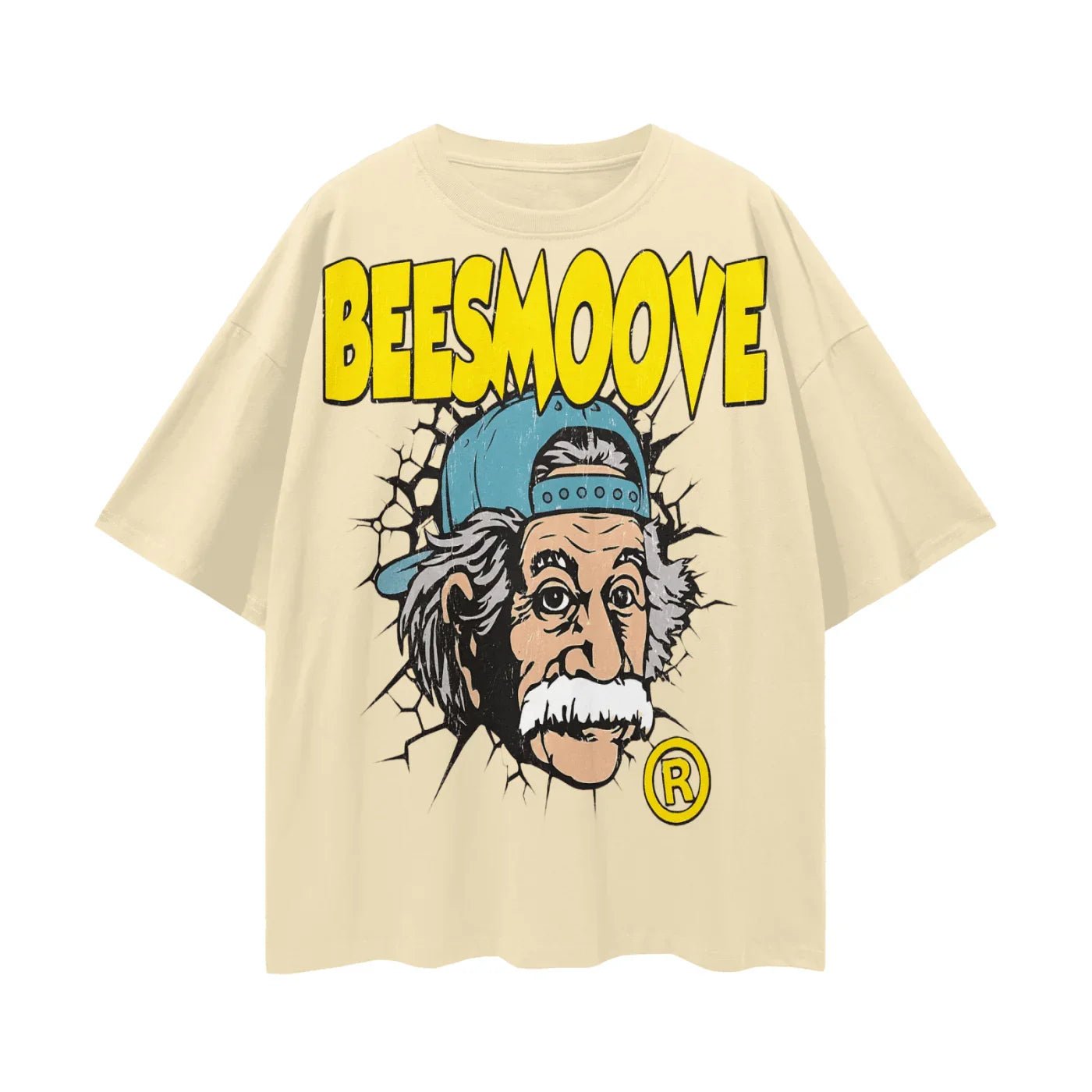 BEESMOOVE Genius Wave Oversize Deep Drop Shoulder Tee - Beesmoove