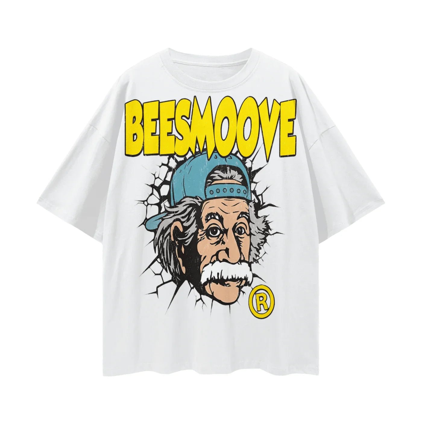 BEESMOOVE Genius Wave Oversize Deep Drop Shoulder Tee - Beesmoove