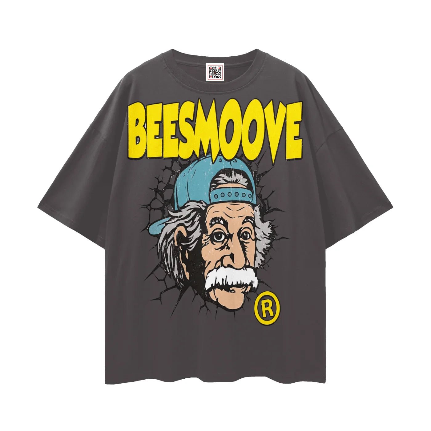 BEESMOOVE Genius Wave Oversize Deep Drop Shoulder Tee - Beesmoove