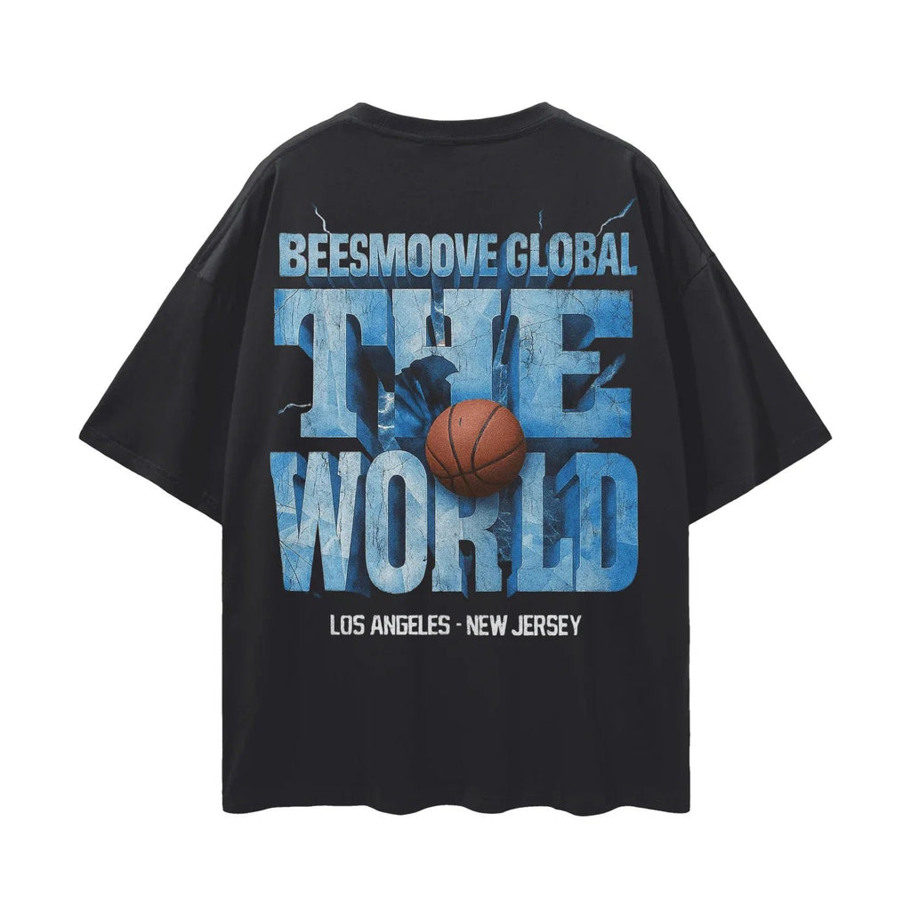 BEESMOOVE Global Court Kings Oversize Deep Drop Shoulder Tee - Beesmoove