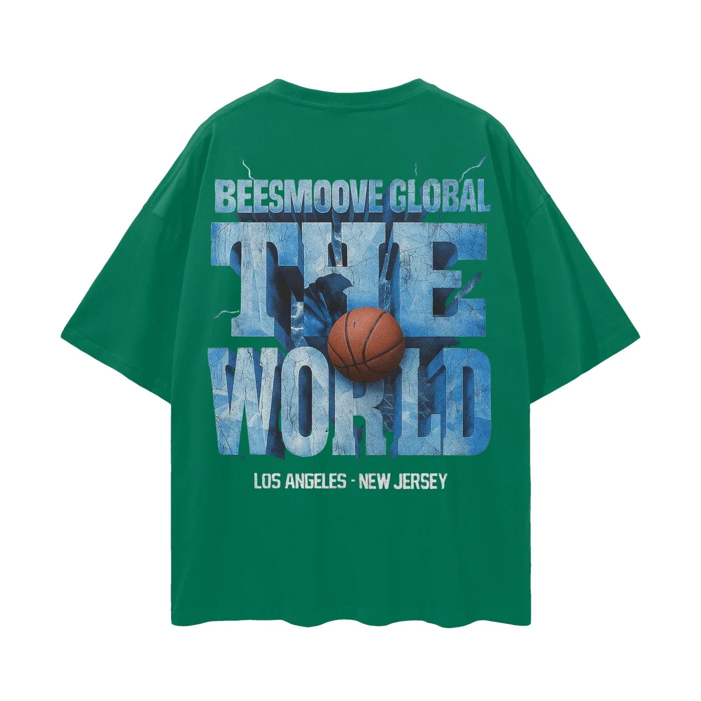BEESMOOVE Global Court Kings Oversize Deep Drop Shoulder Tee - Beesmoove