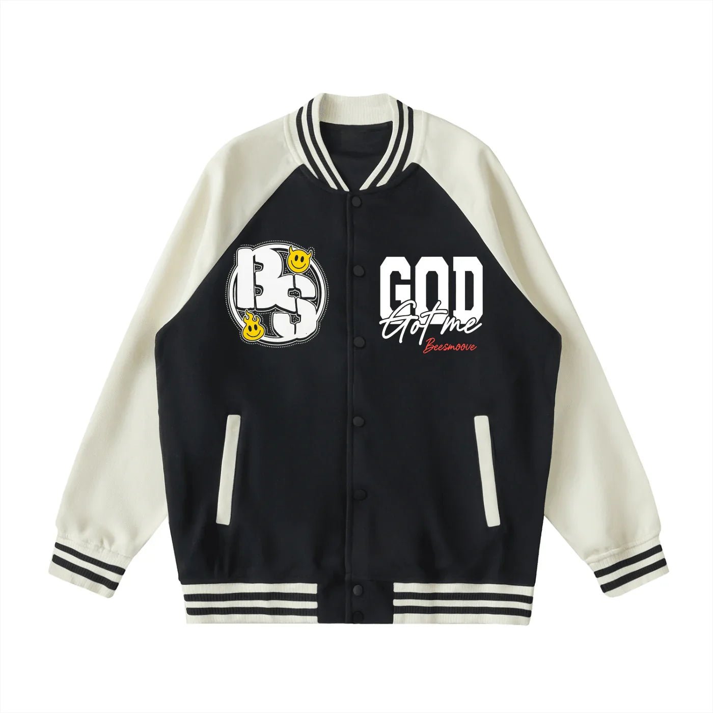 BEESMOOVE God Got Me Varsit Jacket - Beesmoove