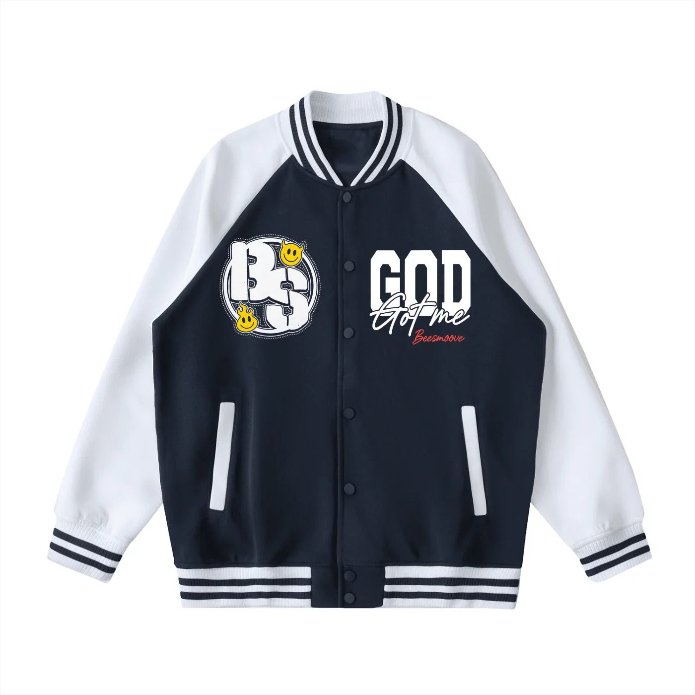 BEESMOOVE God Got Me Varsit Jacket - Beesmoove