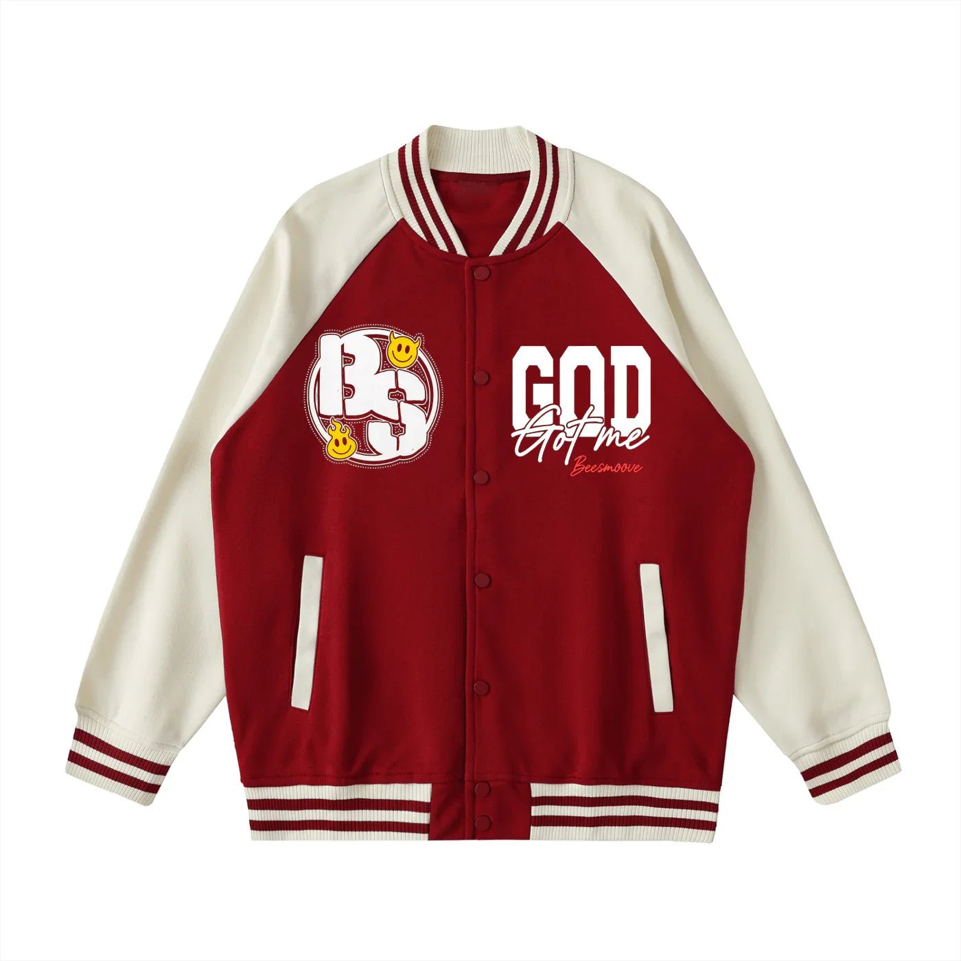 BEESMOOVE God Got Me Varsit Jacket - Beesmoove