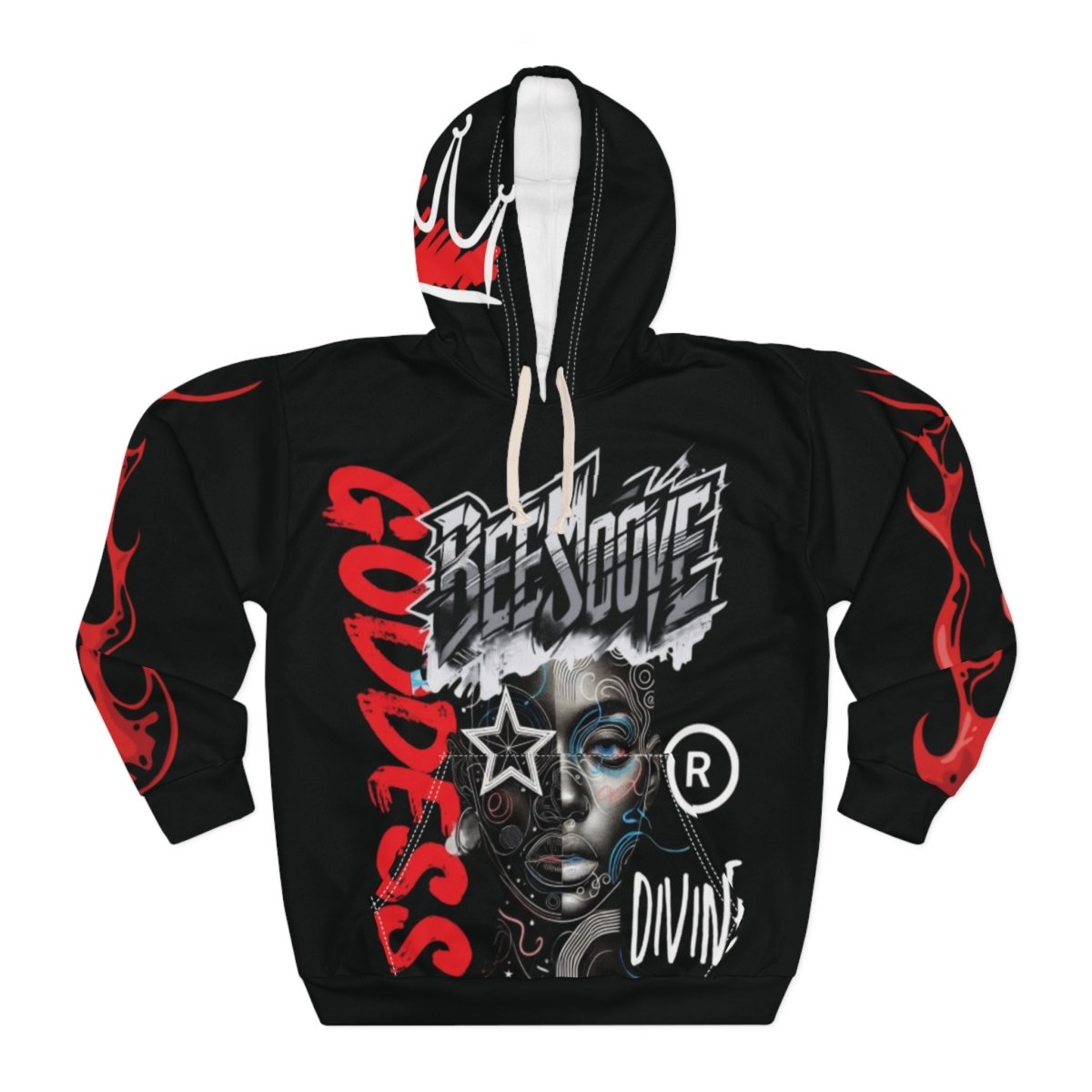 Beesmoove goddess Pullover Hoodie (AOP) - Beesmoove