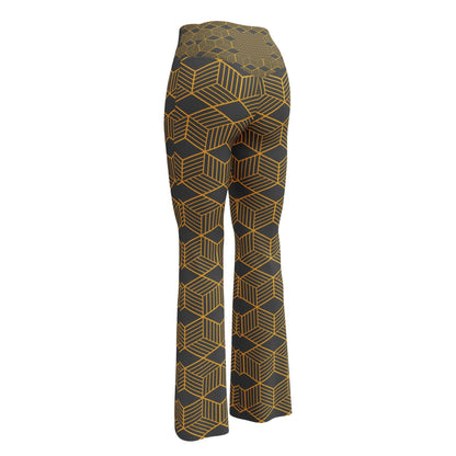 Beesmoove gold Diamond Flare leggings - Beesmoove