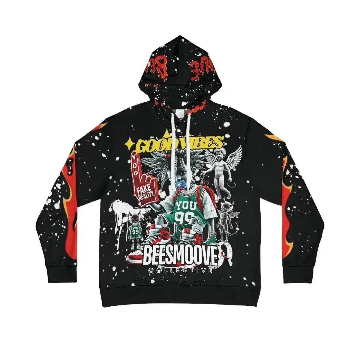 Beesmoove good vibes fake reality Fashion Hoodie - Beesmoove