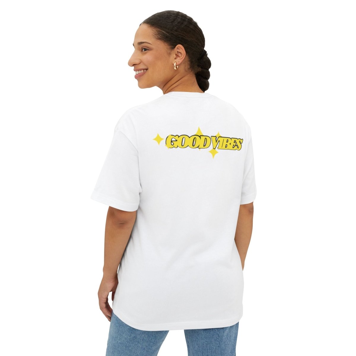 Beesmoove good vibes Oversized Boxy Tee - Beesmoove