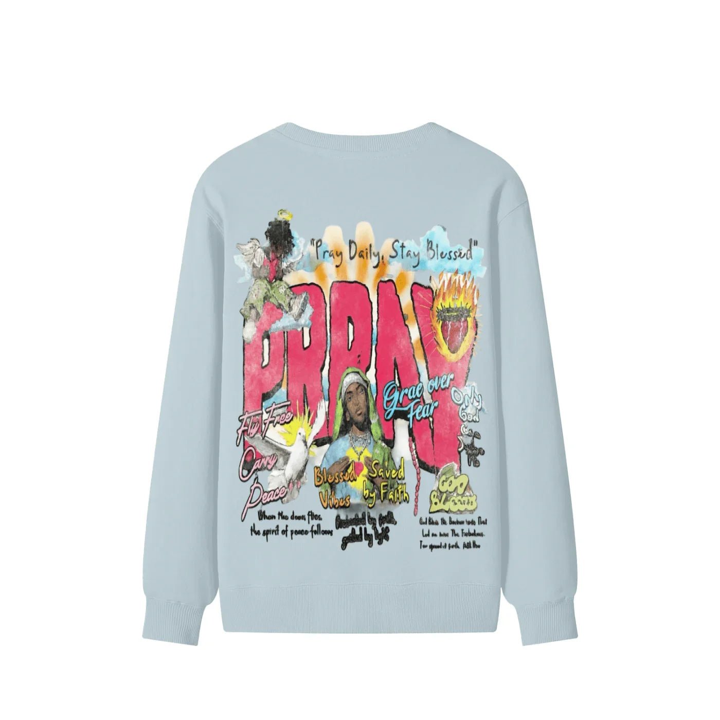 BEESMOOVE Grace Over Fear Classic Cotton Sweater - Beesmoove