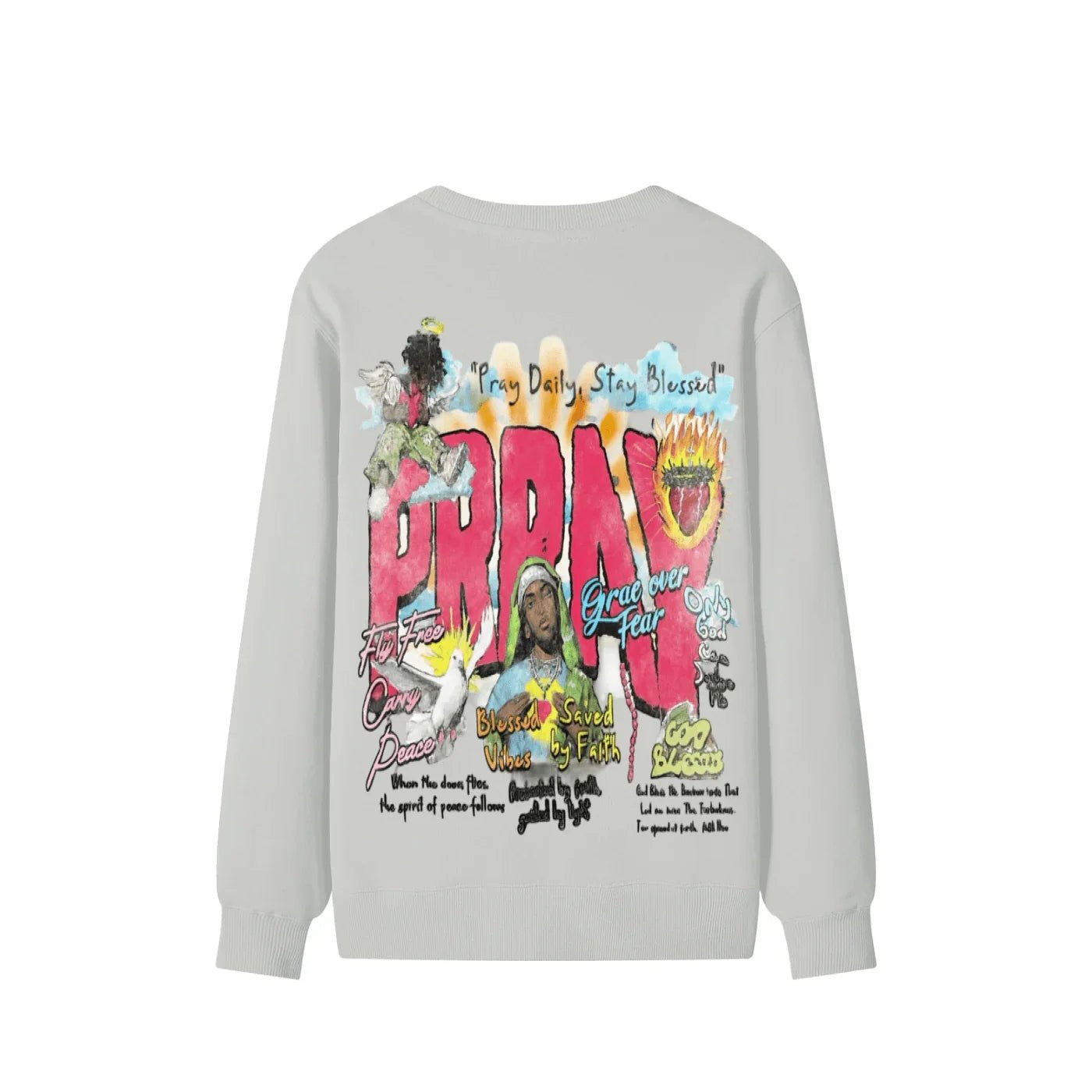 BEESMOOVE Grace Over Fear Classic Cotton Sweater - Beesmoove