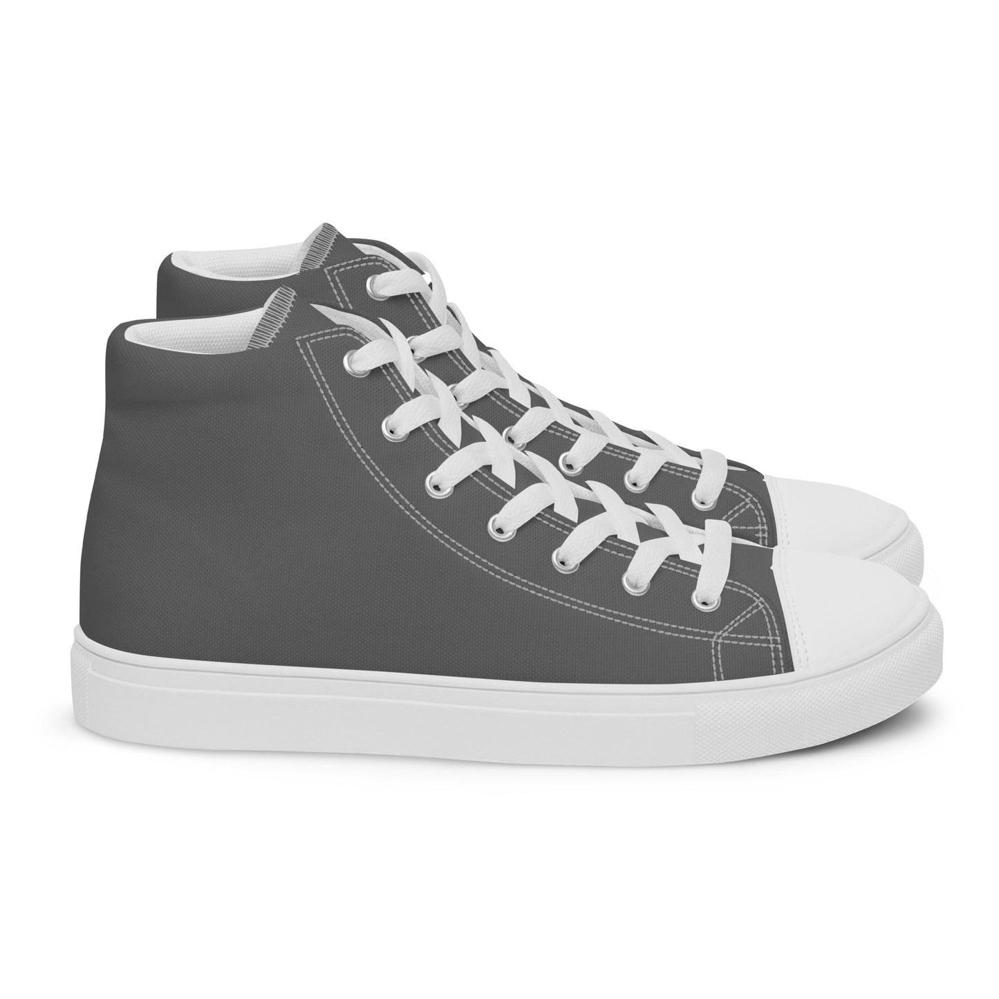 Beesmoove grey Men’s high top canvas shoes - Beesmoove