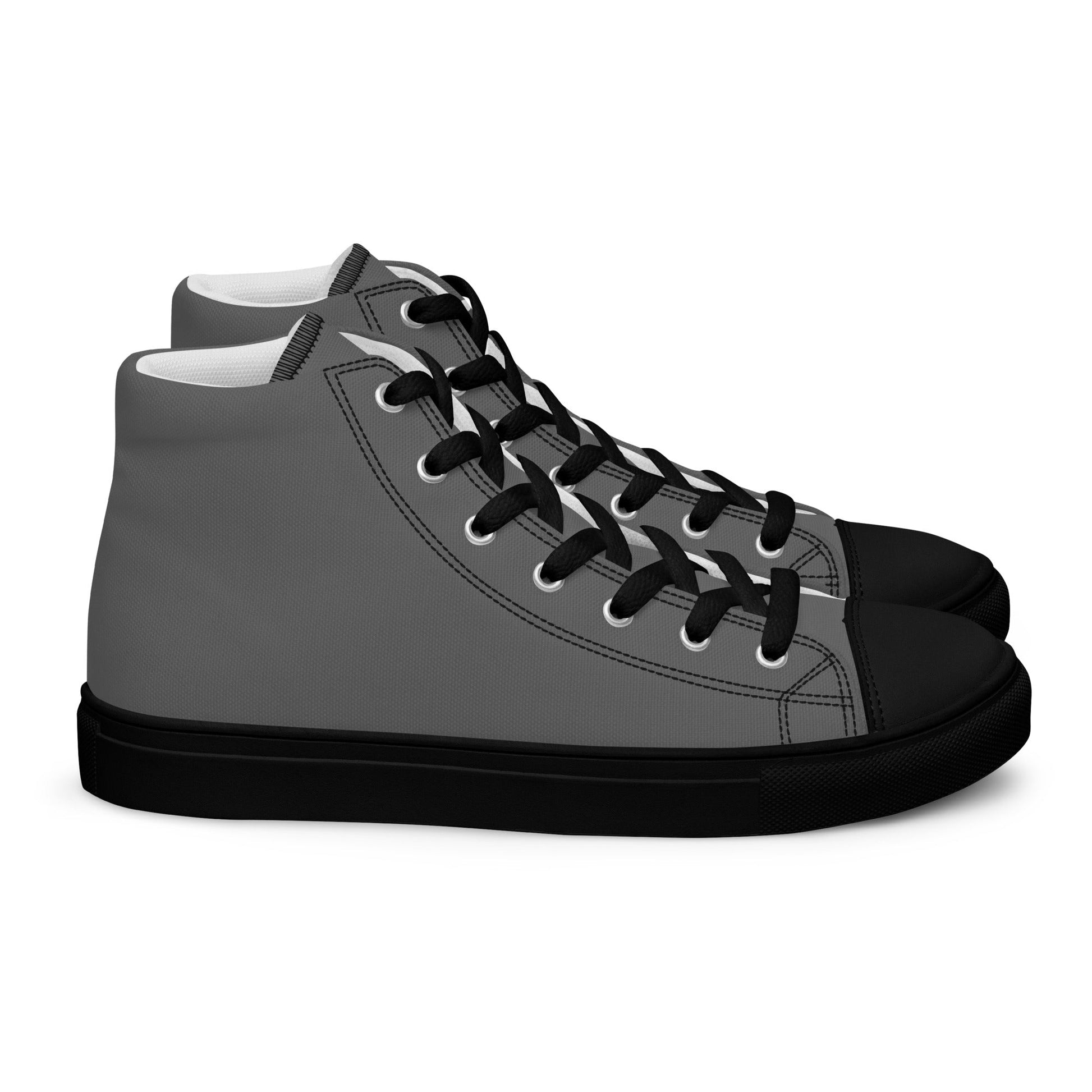 Beesmoove grey Men’s high top canvas shoes - Beesmoove