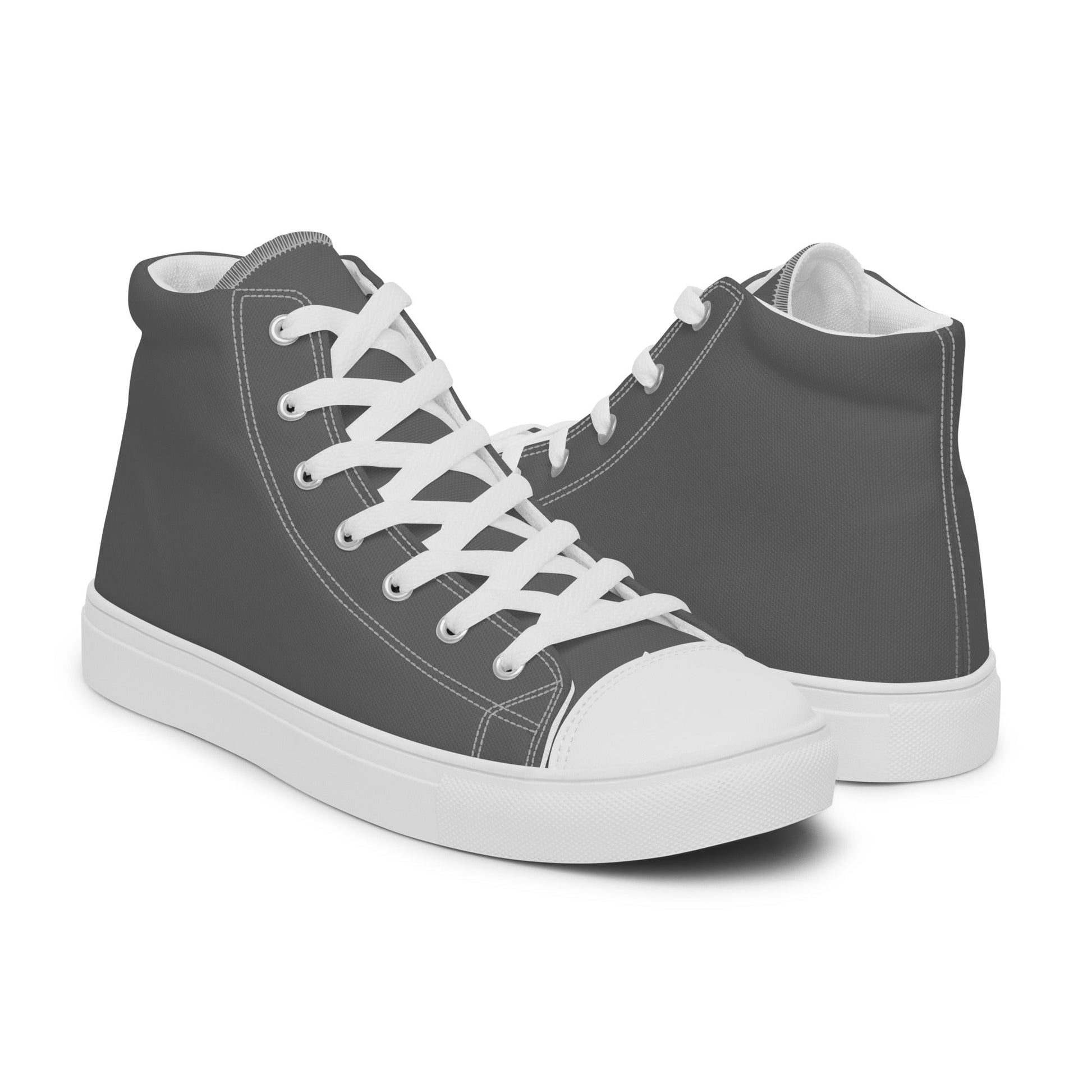 Beesmoove grey Men’s high top canvas shoes - Beesmoove