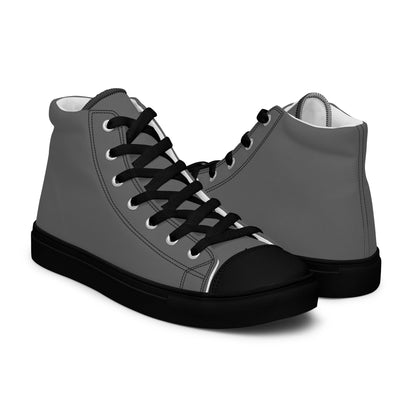 Beesmoove grey Men’s high top canvas shoes - Beesmoove