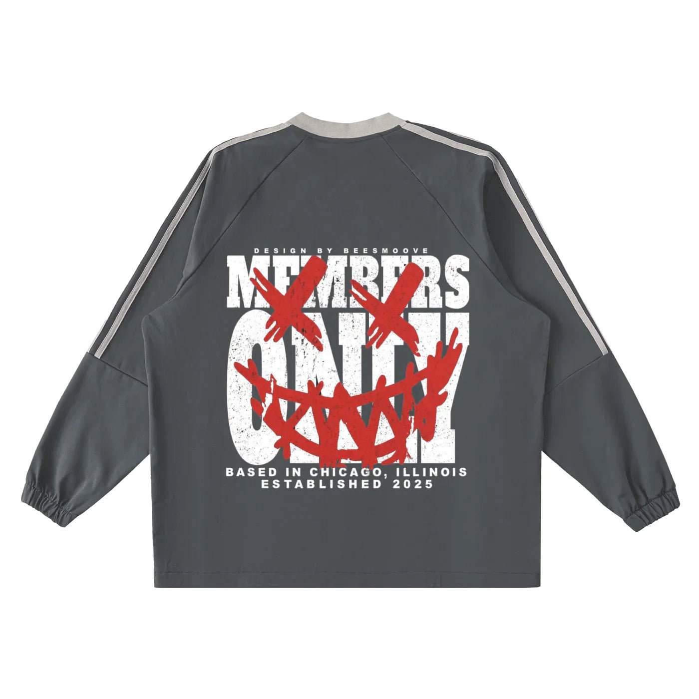 BEESMOOVE GrindFace Chicago V - Neck Long - Sleeve T-Shirt - Beesmoove