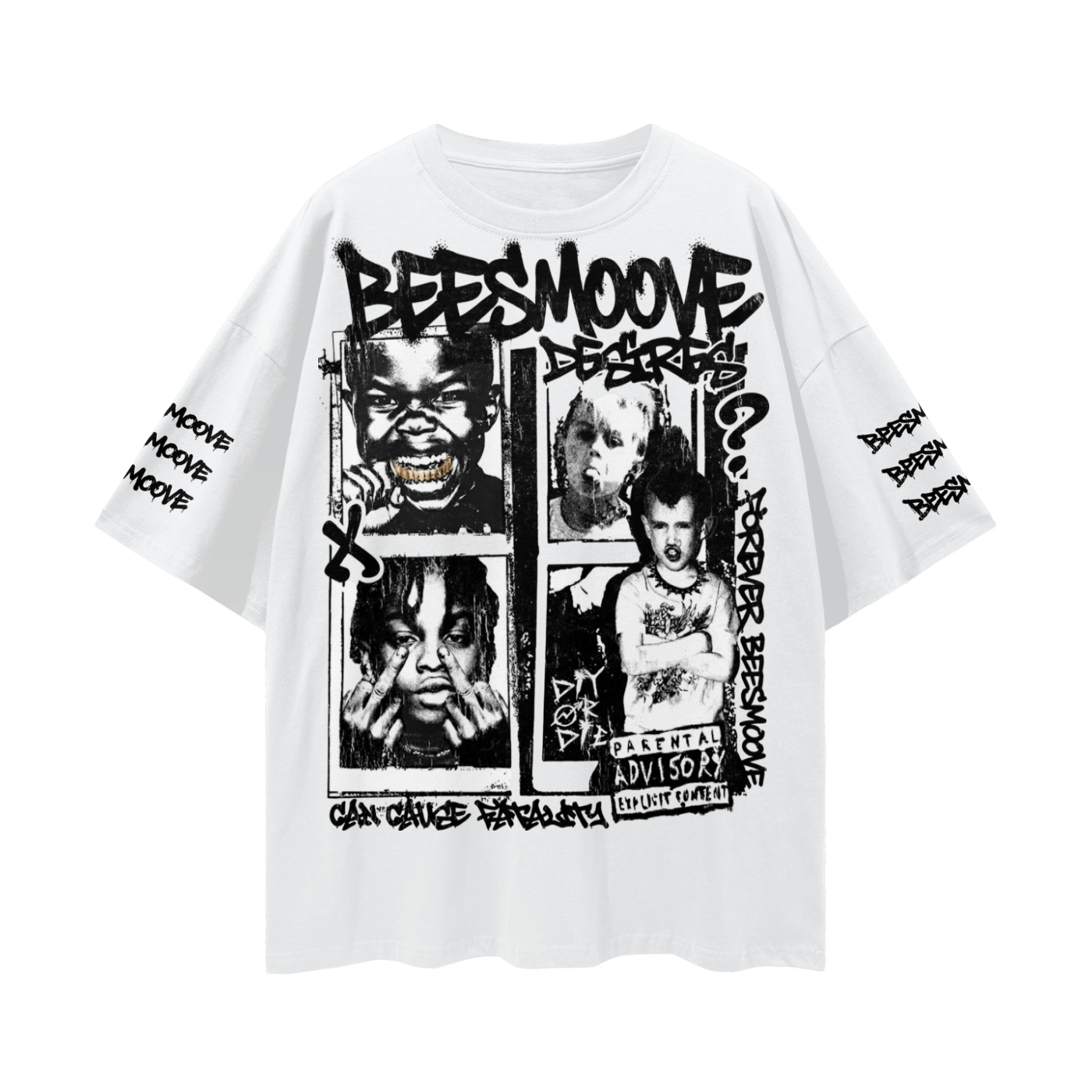 BEESMOOVE HELL YEA: WHY NOT? Loose Drop Shoulder Tee - Beesmoove