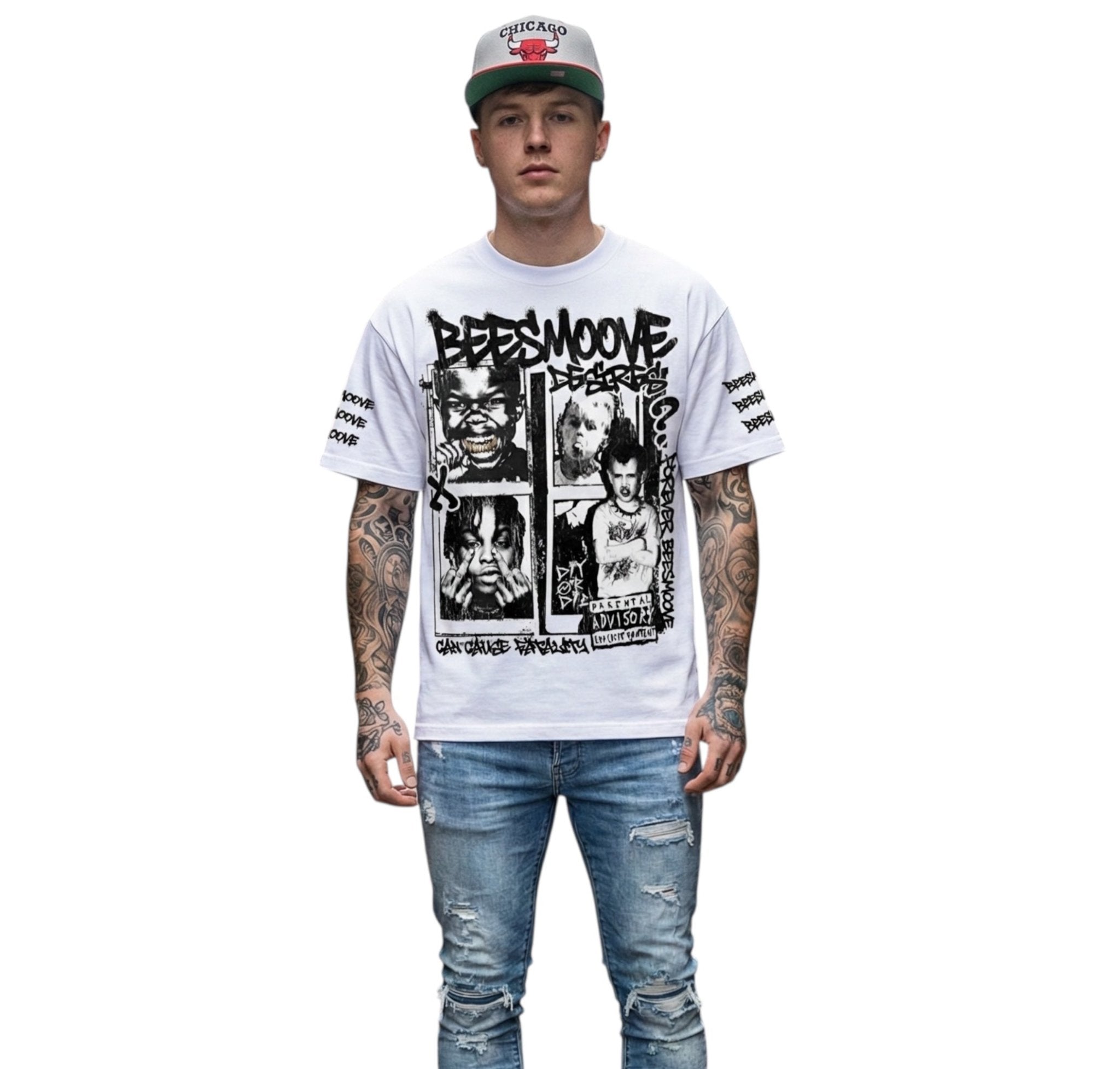 BEESMOOVE HELL YEA: WHY NOT? Loose Drop Shoulder Tee - Beesmoove