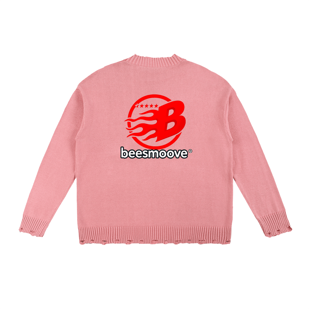 BEESMOOVE Heritage Knit Vintage Washed Hand - Frayed Sweater - Beesmoove