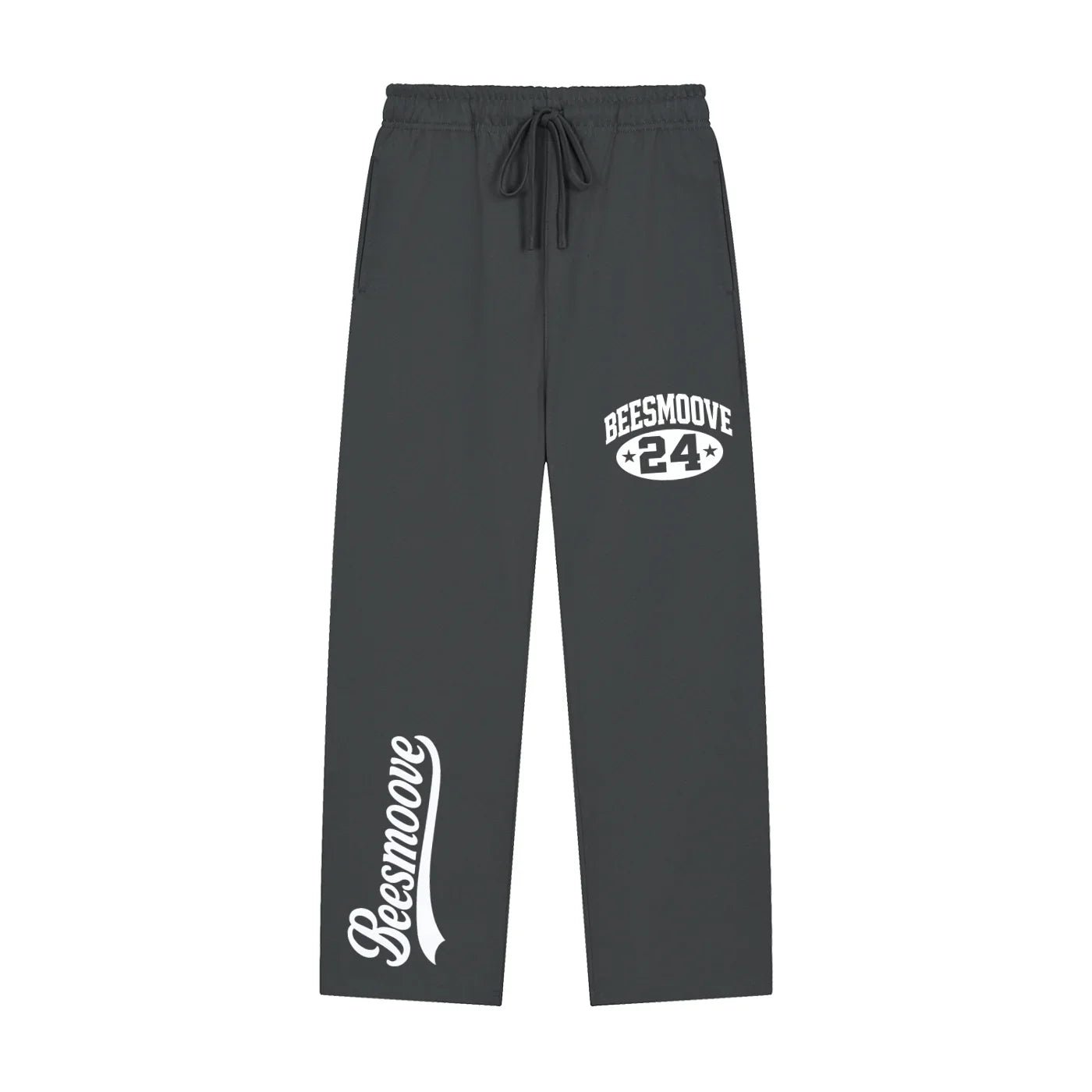BEESMOOVE Heritage Mark white Straight - Leg Sweatpants - Beesmoove
