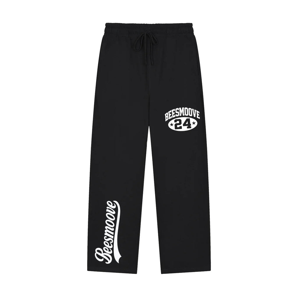 BEESMOOVE Heritage Mark white Straight - Leg Sweatpants - Beesmoove