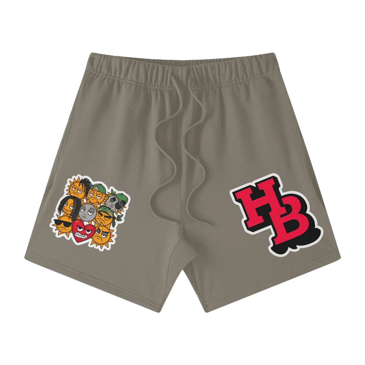 BEESMOOVE HIVEBREAKER Sun Lords Edition Heavyweight Earth Tone Loose Fit FOG 100% Cotton Shorts - Beesmoove