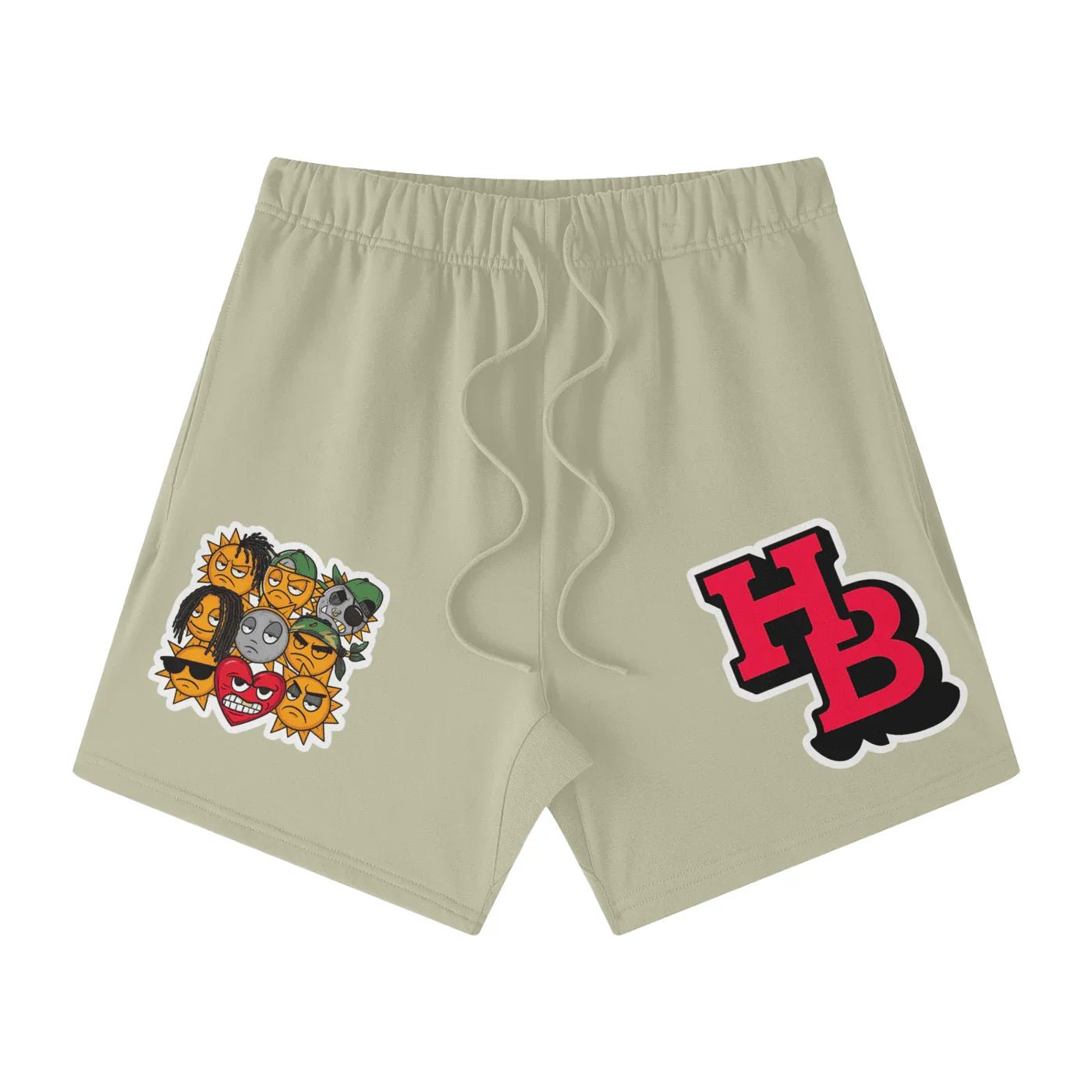 BEESMOOVE HIVEBREAKER Sun Lords Edition Heavyweight Earth Tone Loose Fit FOG 100% Cotton Shorts - Beesmoove