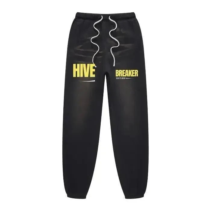 Beesmoove Hivebreaker Unbound Streetwear Monkey Washed Dyed Fleece Joggers - Beesmoove