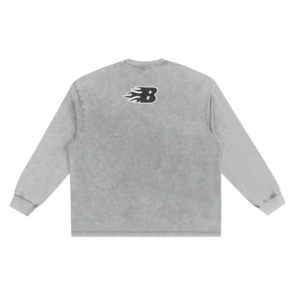 Beesmoove HiveBreaker unbound Washed Oversize Long Sleeve T-shirt - Beesmoove