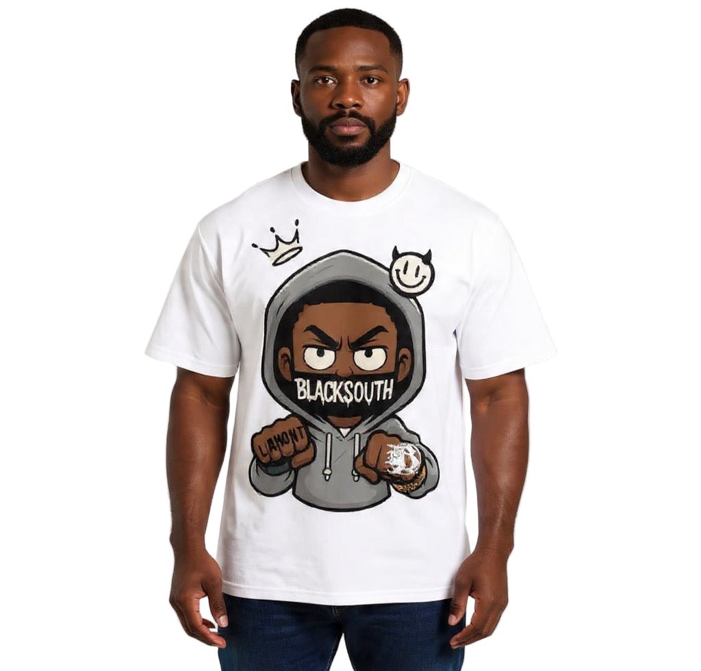BEESMOOVE Hood Rich Lamont Washed Boxy T-Shirt - Beesmoove