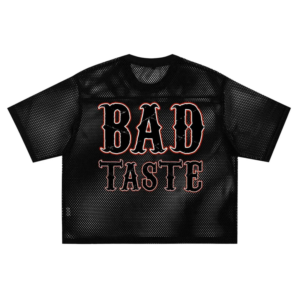 BEESMOOVE Hot Head BAD Taste See - through Boxy Net T-shirt - Beesmoove