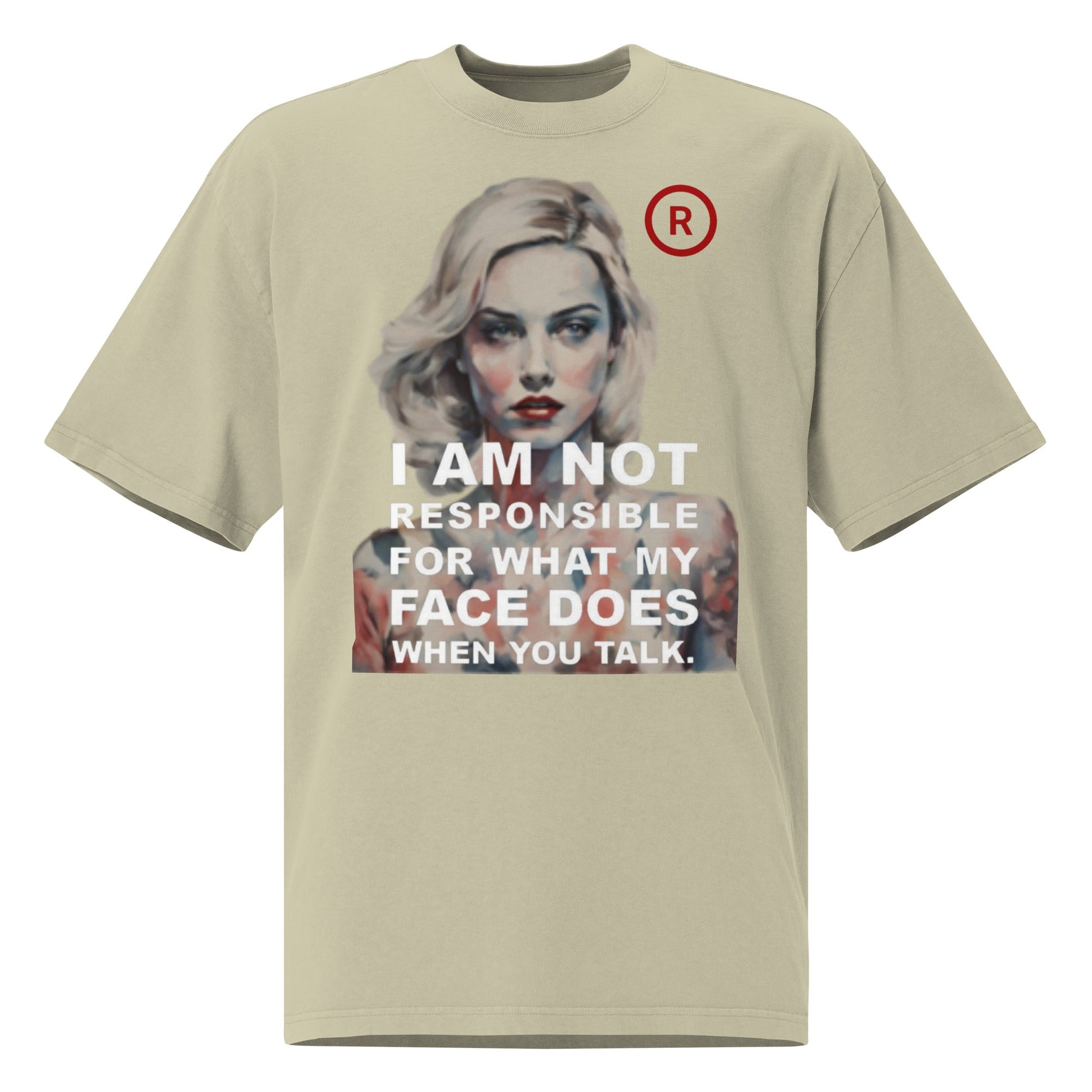 Beesmoove I am not responsible Oversized faded t-shirt - Beesmoove