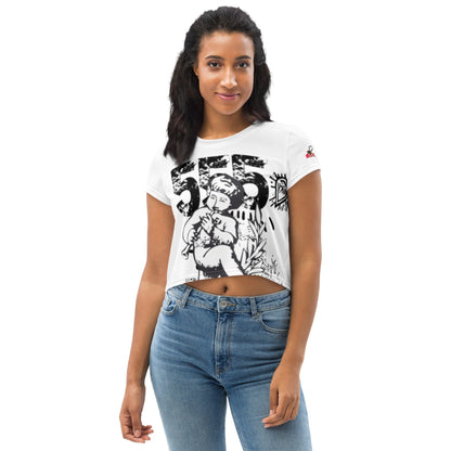 Beesmoove iconic angel 555 Crop Tee - Beesmoove